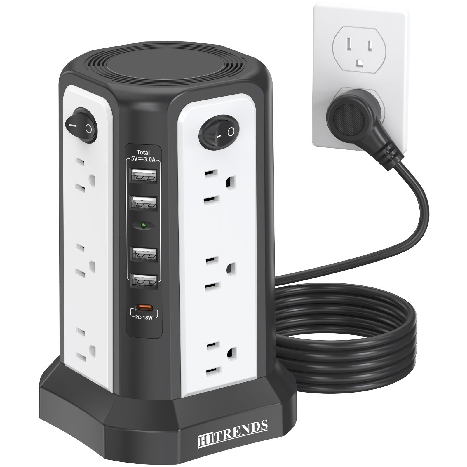Ac Surge Protector - HITRENDS Tower Power Strip dengan Proteksi