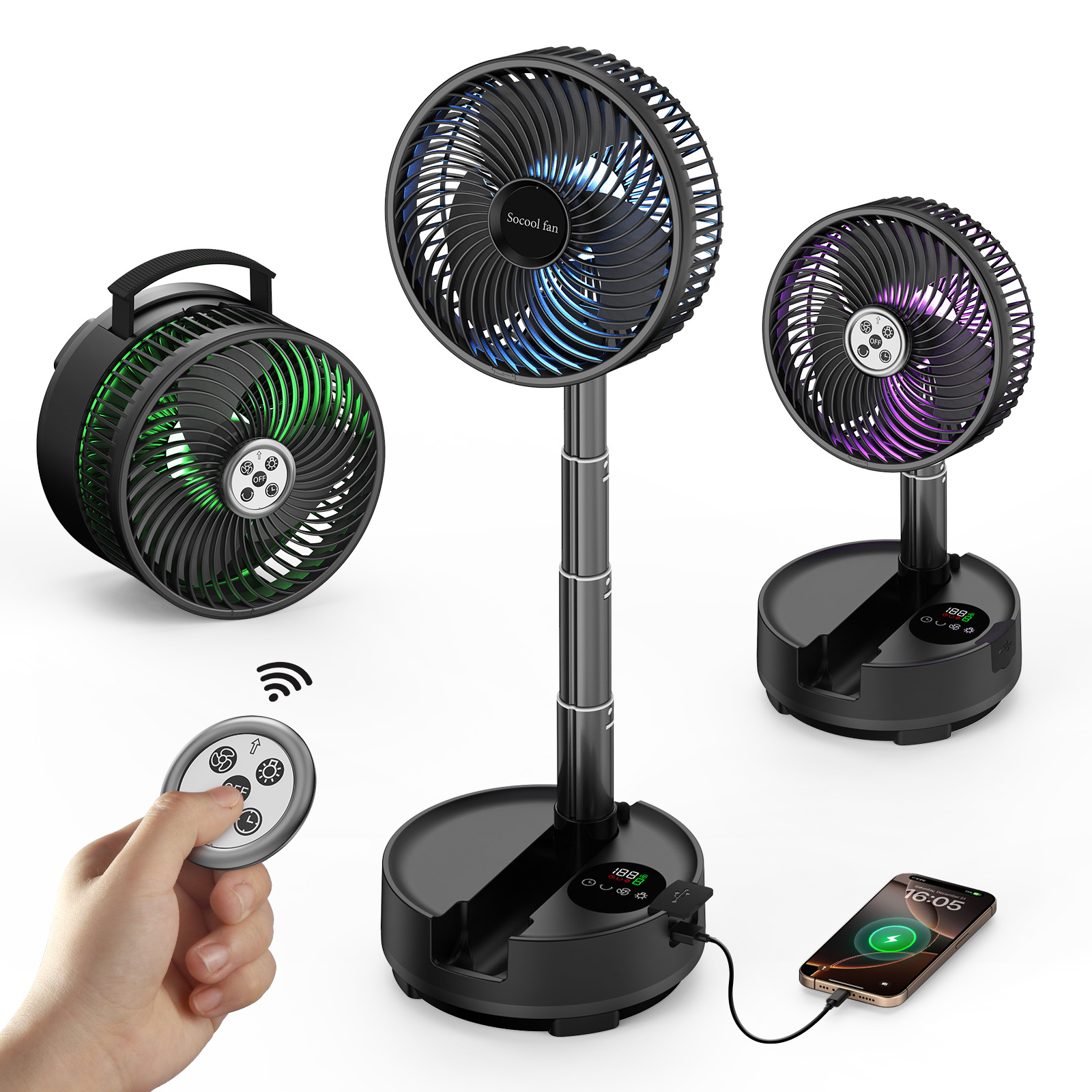 Renewable Energy Game - Socool Kipas Angin Lipat Portabel 20000mAh