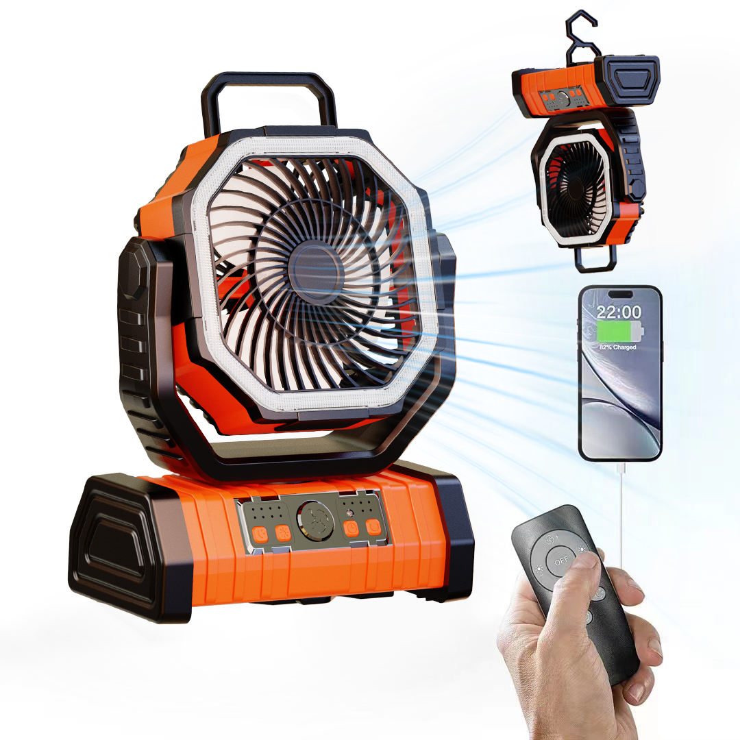Renewable Energy Game - Kipas dioperasikan baterai 20000mAh, kipas meja/berkemah