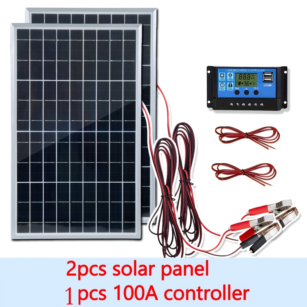 Solar Panel Monocrystalline - Kit Panel Surya 12V 1 Buah/2