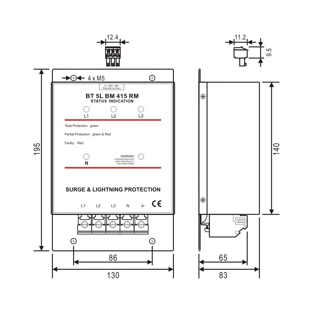380V 400V 415V 280kA 40kA*7 ja - Ac Surge Protector ulasan dan harga